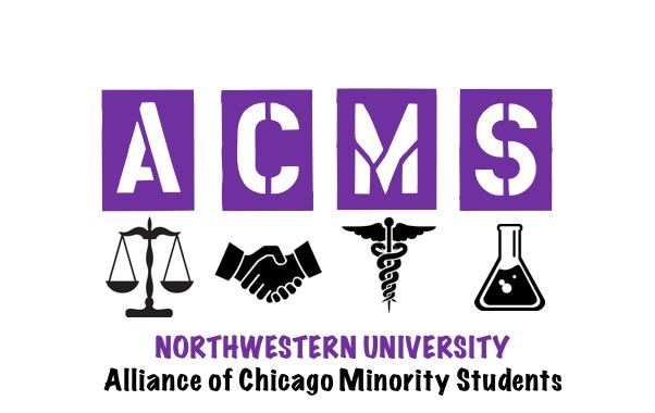 ACMS logo with icons of a legal scale, two hands shaking, the winged two-snake symbol for medicine, and a laboratory flask.